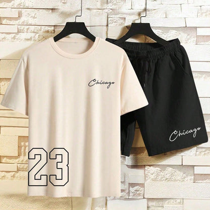 Herren-Streetwear-Set Chicago - T-Shirt und Bermuda